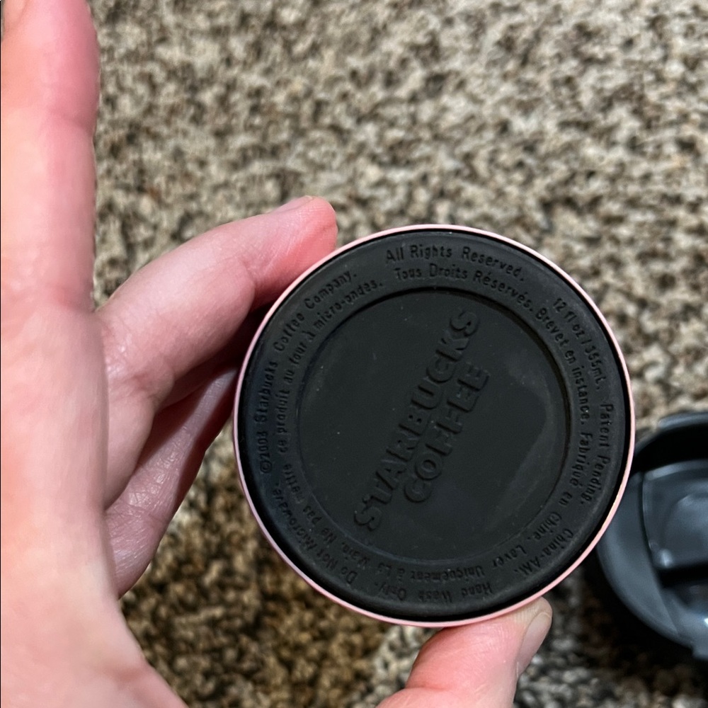 Starbucks Pink Tumbler with Black Lid - Picture 3 of 4
